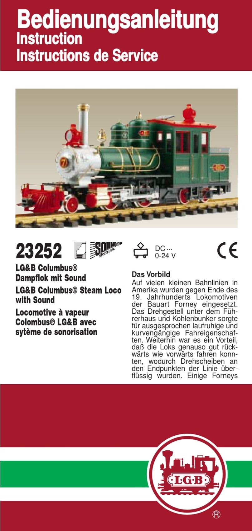 LGB Columbus 23252 User manual