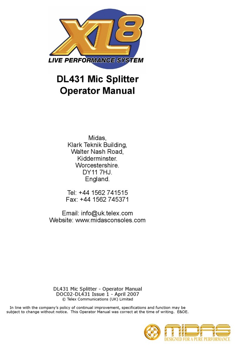 Midas DL431 Operator's manual