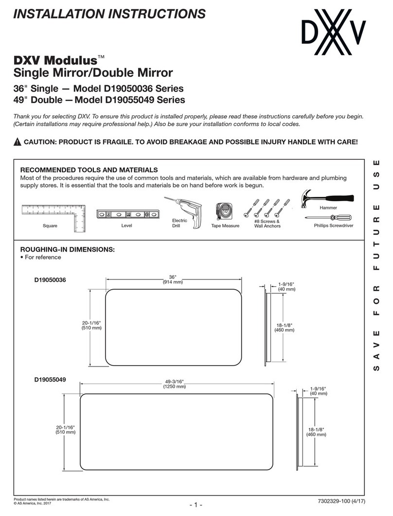 LIXIL DXV Modulus D19050036 Series installation instructions