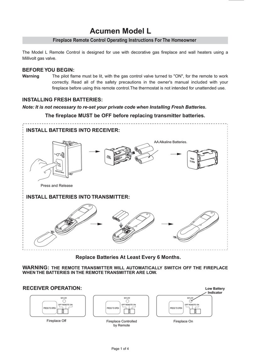Acumen Model L operating instructions
