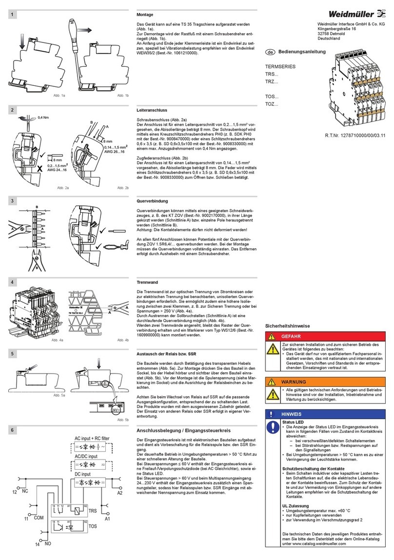 Weidmüller TERM Series operating instructions Weidmüller TERM Series operating instructions