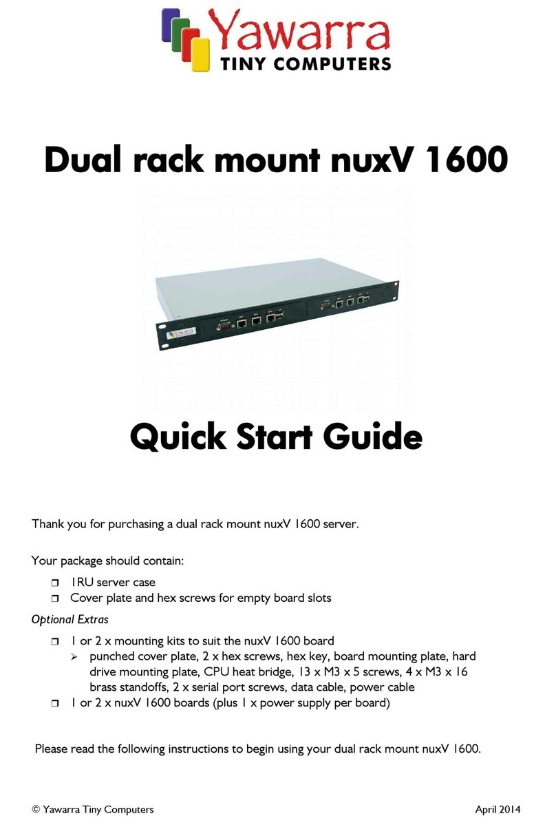Yawarra nuxV 1600 quick start guide