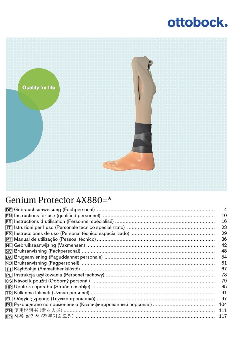 Otto Bock Genium Protector 4X880 Series User manual Otto Bock Genium Protector 4X880 Series User manual
