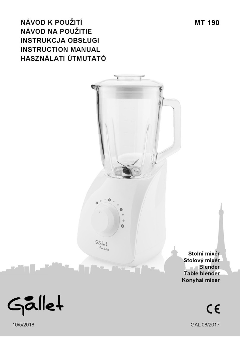 Gallet MT 190 instruction manual