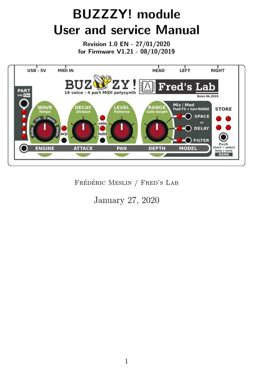 Fred’s Lab Buzzzy User and service manual