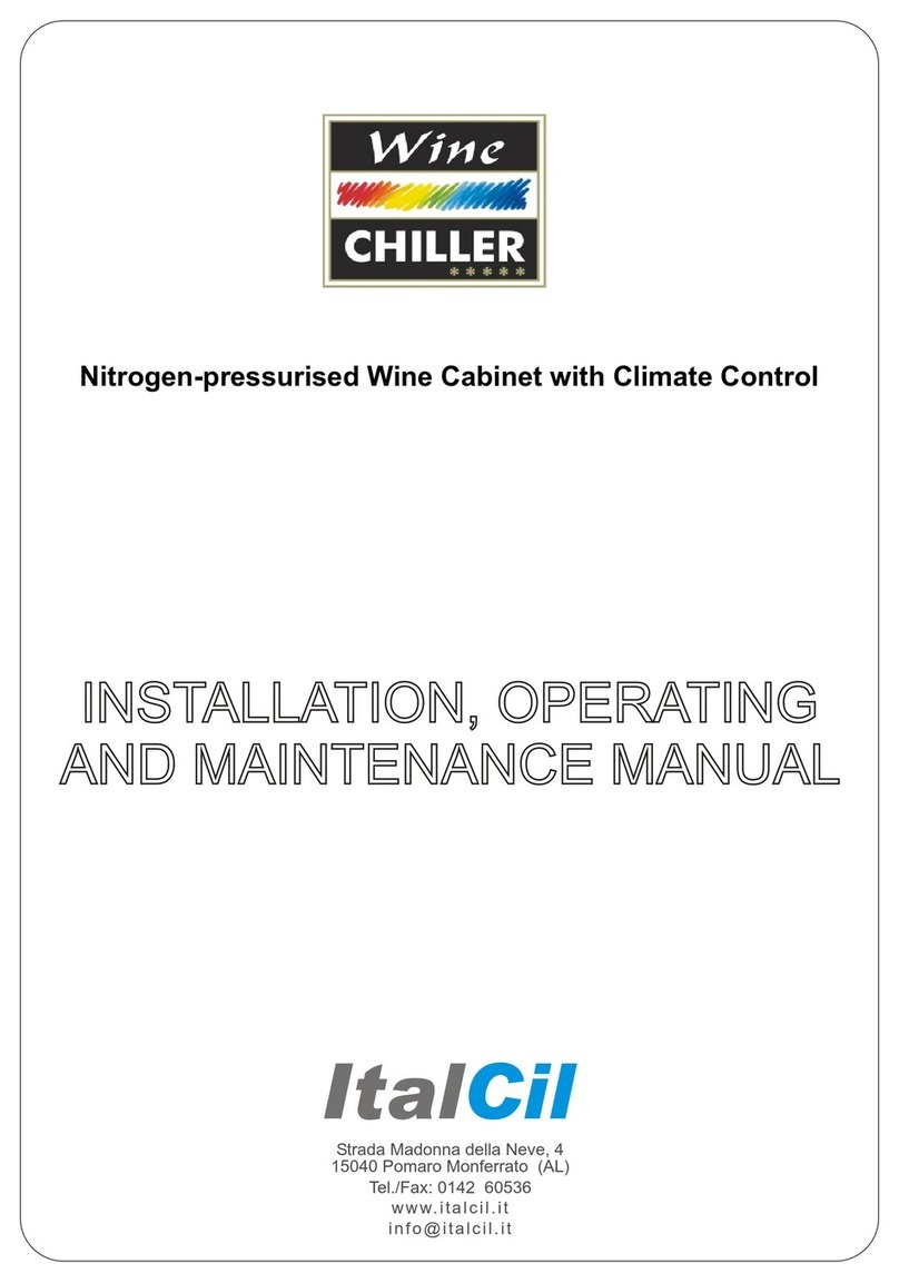 ItalCil Wine CHILLER R-4T Installation, operating and maintenance manual