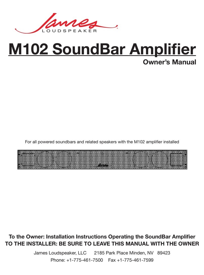 James Loudspeaker M102 owner's manual