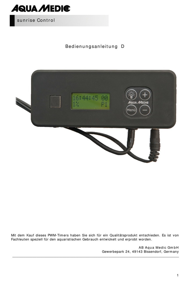 Aqua Medic sunrise control Operation manual