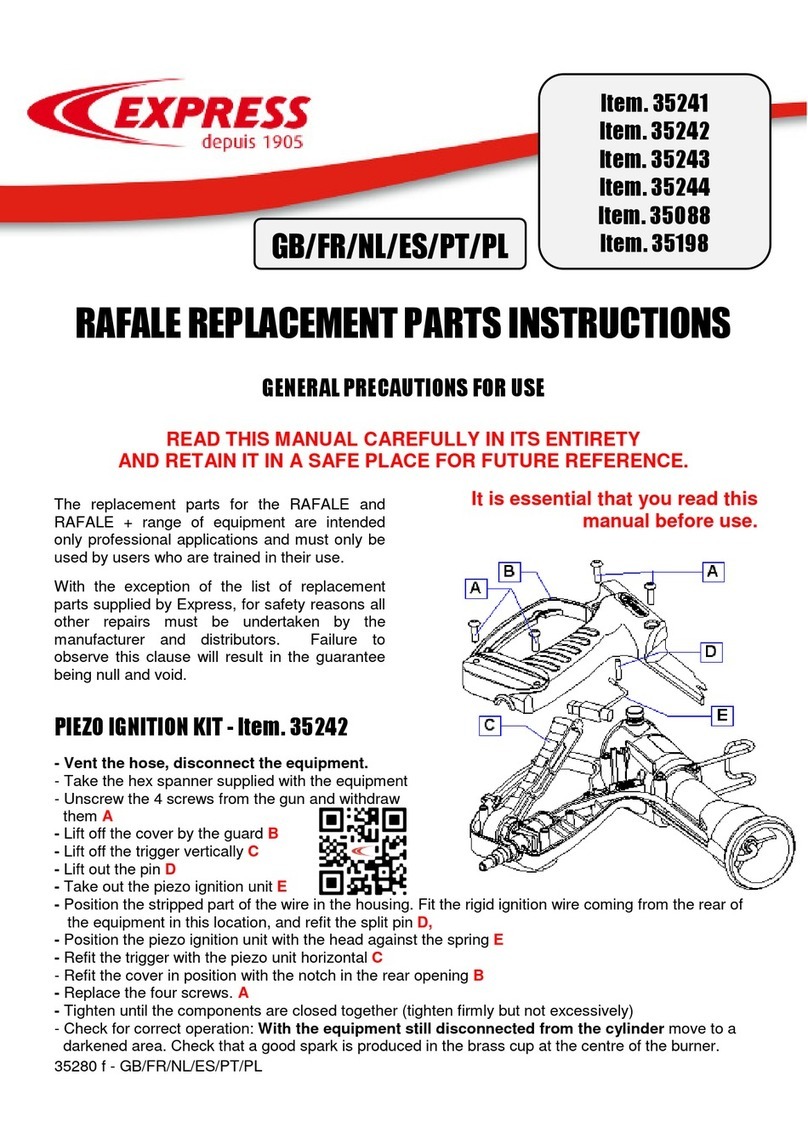 Express RAFALE Series Replacement instructions