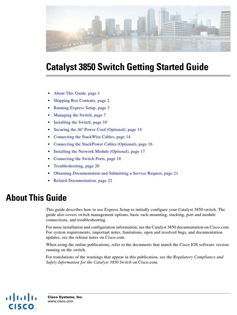 Cisco Catalyst 3850 User manual