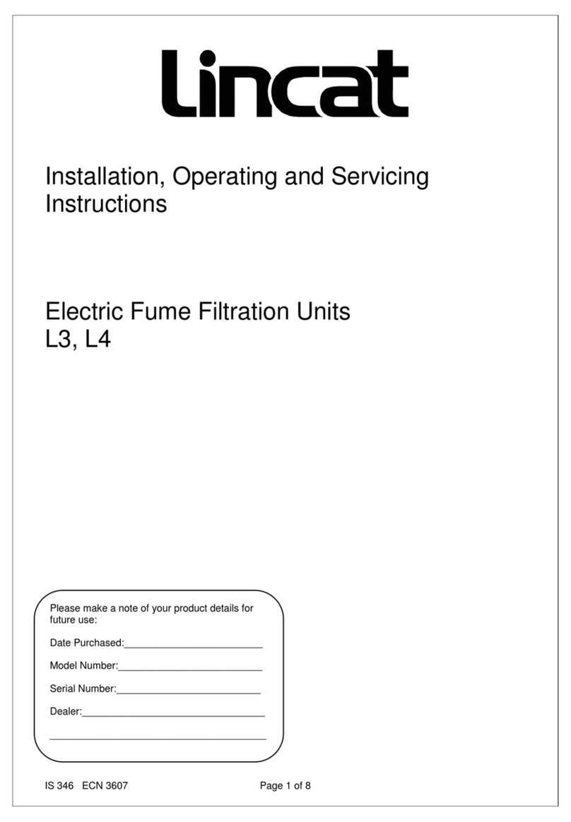 Lincat L3 Installation, operating and servicing instructions Lincat L3 Installation, operating and servicing instructions
