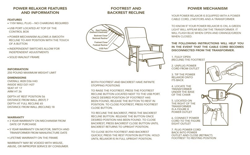 Lee Industries POWER RELAXOR Guide