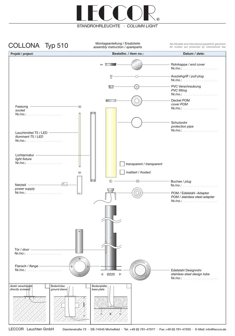 LECCOR COLLONA 510 Installation instruction