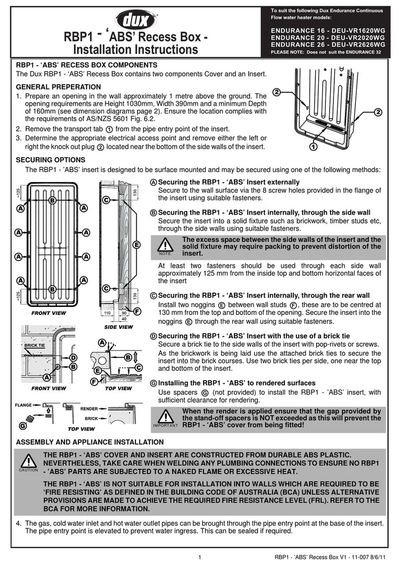 Dux RBP1-ABS installation instructions