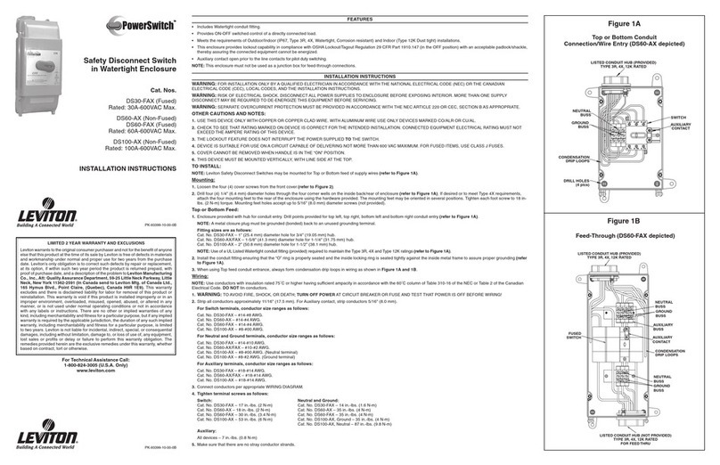 Leviton PowerSwitch DS30-FAX User manual
