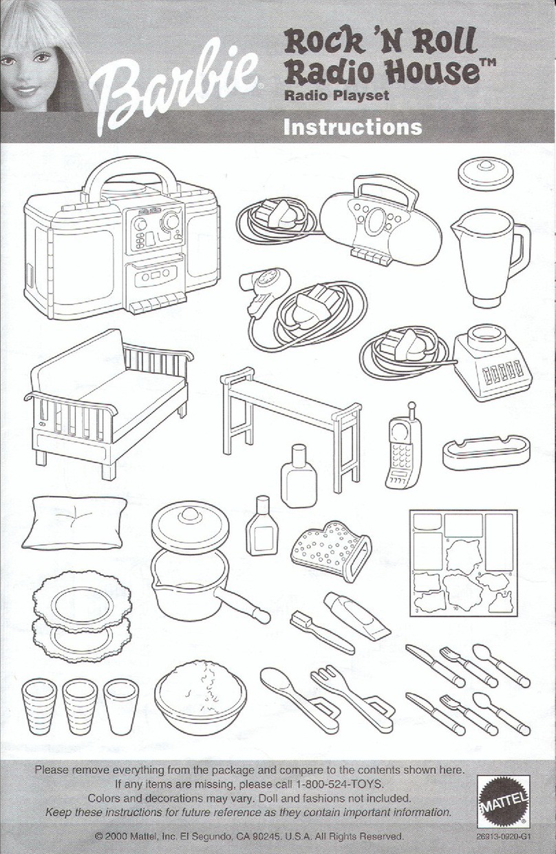 Mattel Barbie Rock 'N Roll Radio House User manual