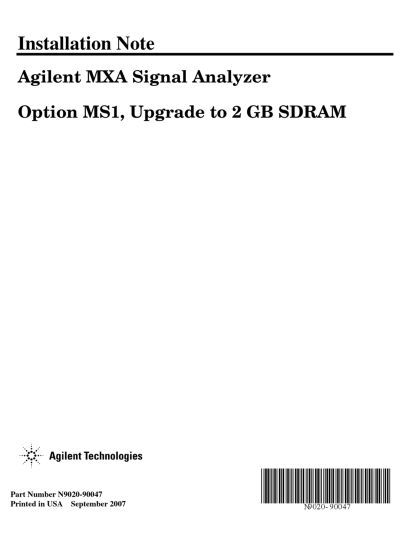 Agilent Technologies MXA Series Installation and operation manual
