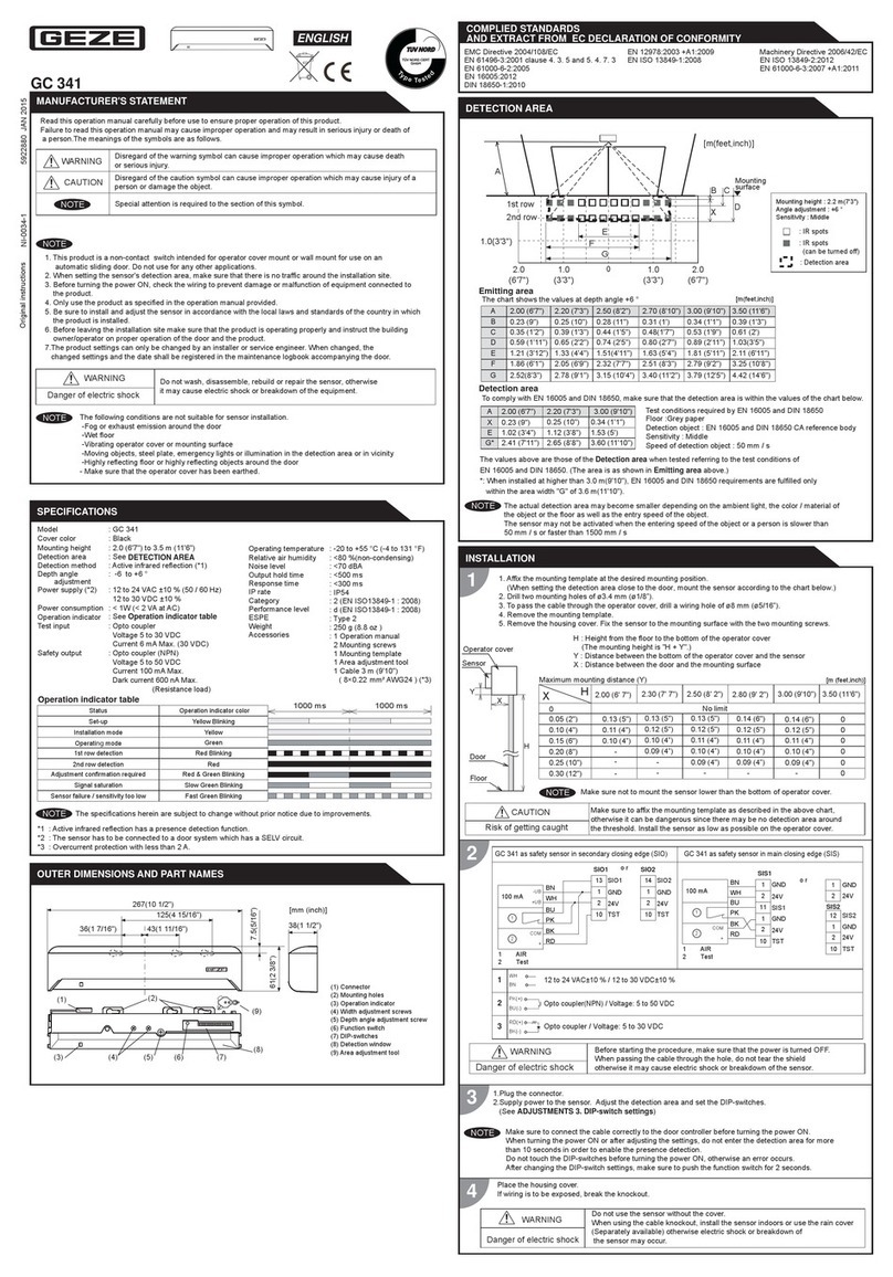 GEZE GC 341 manual