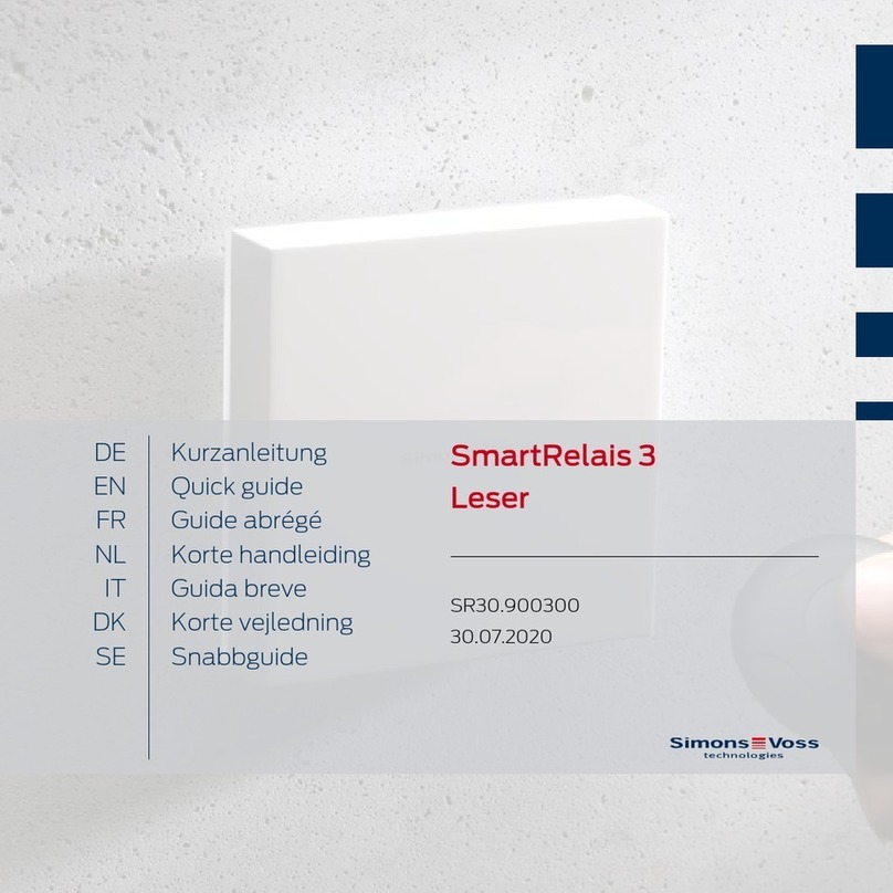 Simons Voss Technologies SmartRelay 3 Reader User manual