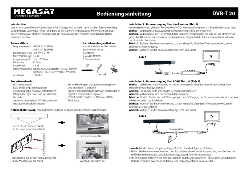 Megasat DVB-T 20 user manual