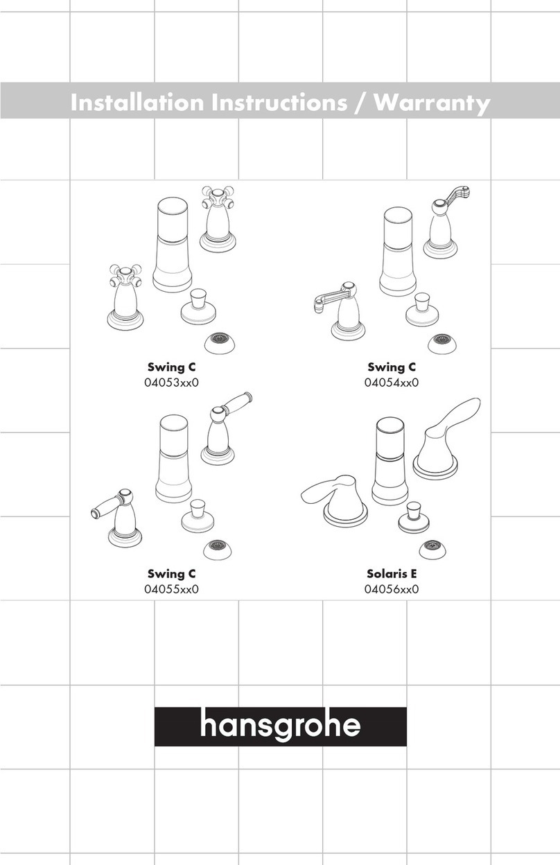 Hans Grohe Swing C 04053 0 Series Installation instructions / warranty