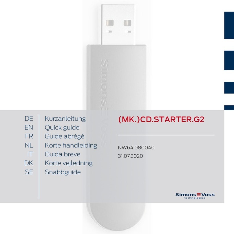 Simons Voss Technologies CD.STARTER.G2 User manual Simons Voss Technologies CD.STARTER.G2 User manual