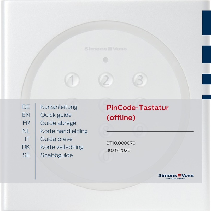 Simons Voss Technologies TRA.PINCODE quick guide