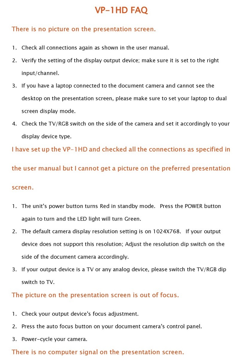 AVer AVerVision VP-1HD Installation guide AVer AVerVision VP-1HD Installation guide