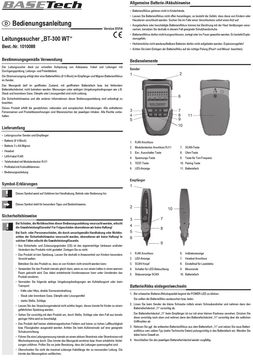 BASETech BT-300 WT operating instructions
