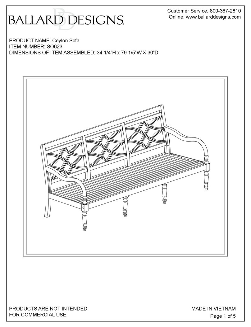 BALLARD Ceylon Sofa SO623 Assembly instructions