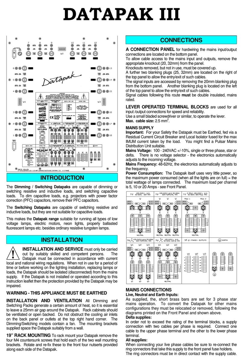 Pulsar DATAPAK III manual