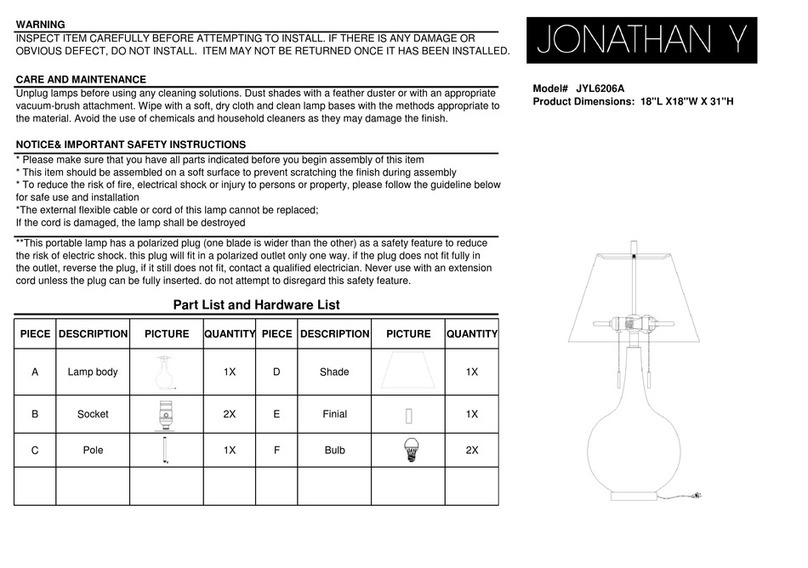 JONATHAN Y JYL6206A User manual JONATHAN Y JYL6206A User manual