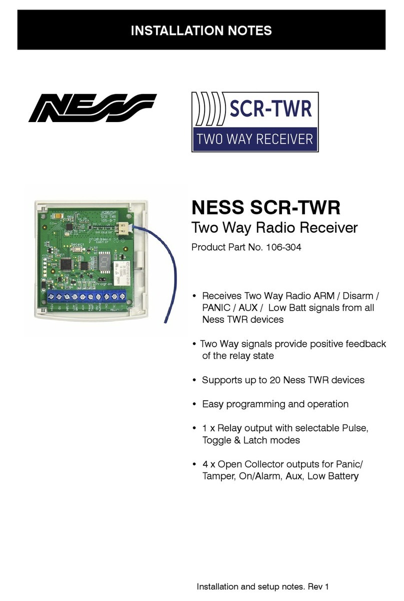 Ness SCR-TWR Installation notes