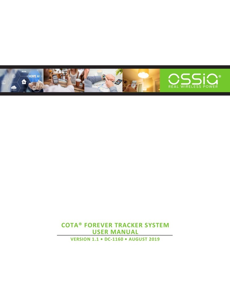 OSSIA Cota Forever Tracker System user manual