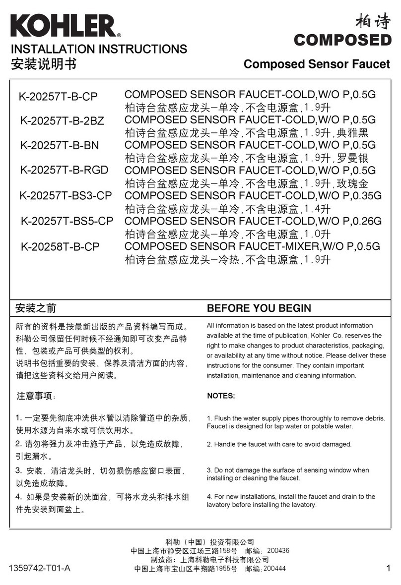 Kohler COMPOSED K-20257T-B-CP User manual