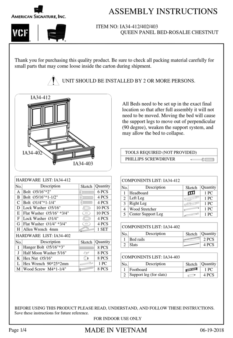 American Signature VCF IA34-455 Assembly instructions