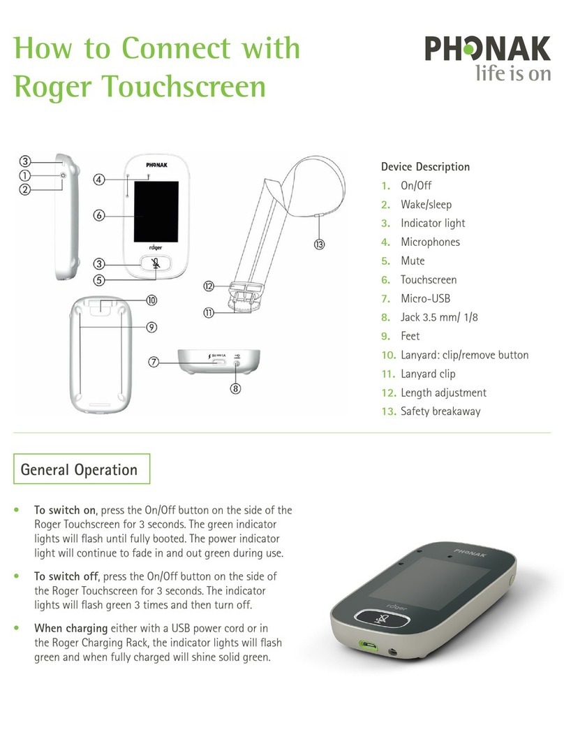 Phonak Roger Touchscreen Safety guide