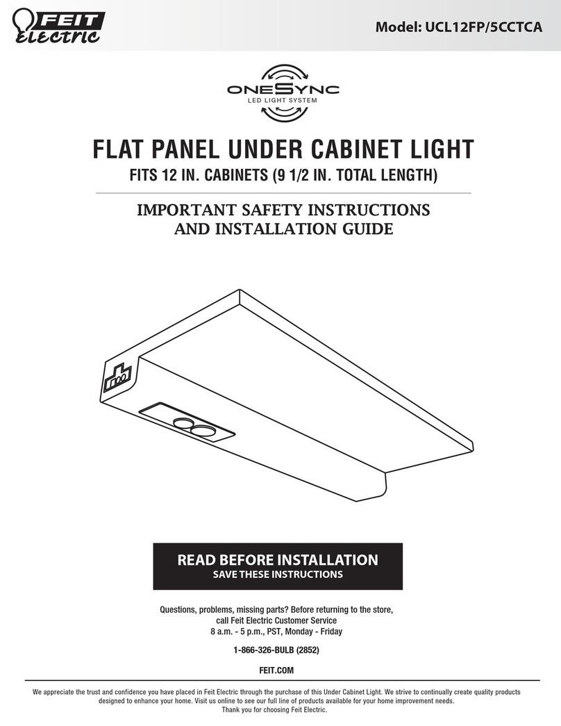 Feit Electric OneSync UCL12FP/5CCTCA Important Safety Instructions and Installation Guide