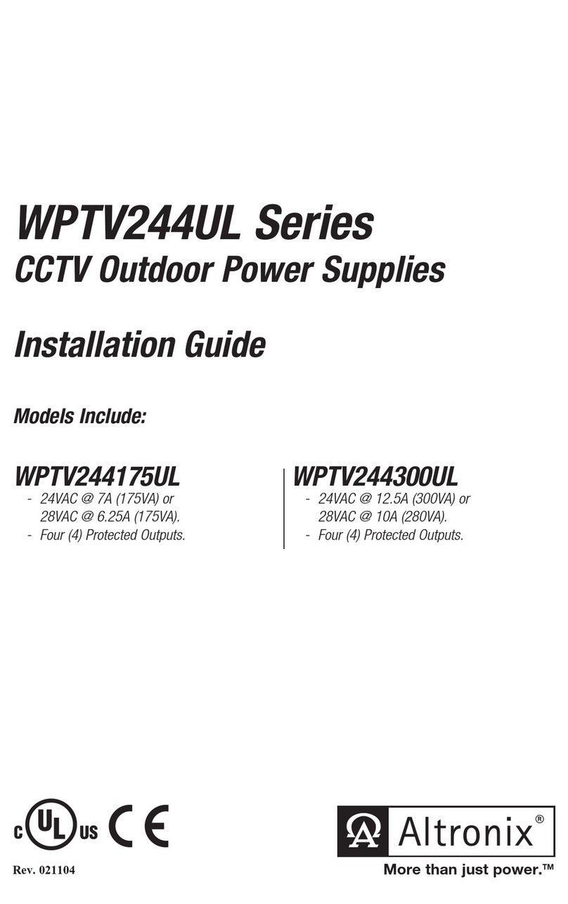 Altronix WPTV244UL Series installation guide