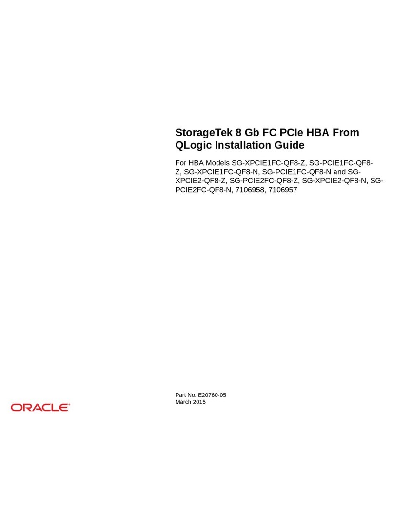 Oracle StorageTek 8 Gb FC PCIe HBA installation guide