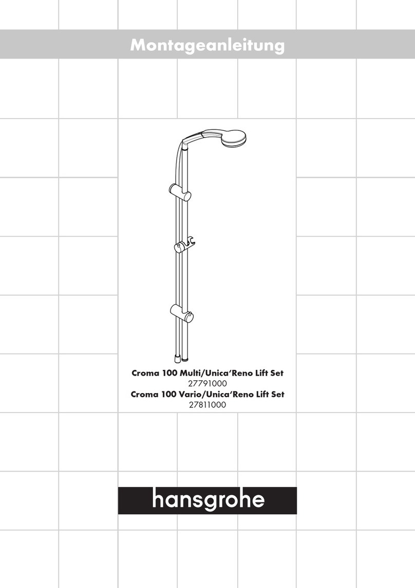 Hans Grohe Croma 100 Multi/Unica'Reno Lift Set 27791000 instruction manual Hans Grohe Croma 100 Multi/Unica'Reno Lift Set 27791000 instruction manual