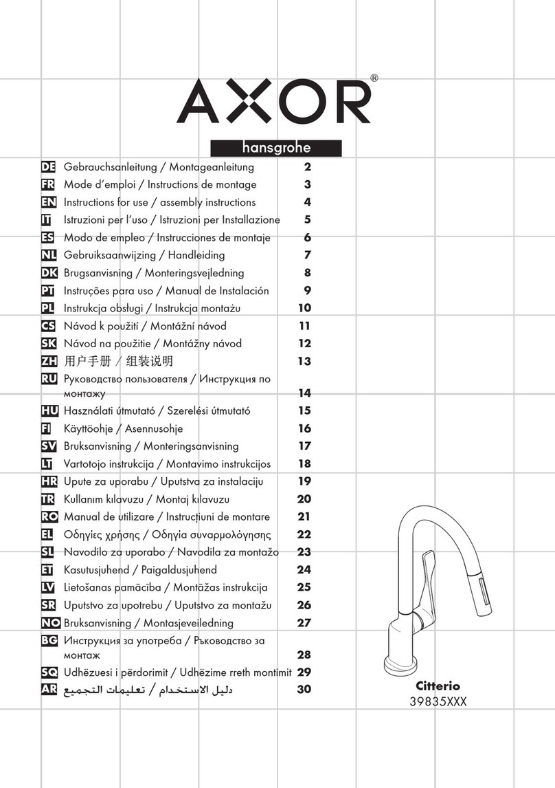 Hans Grohe AXOR Citterio 39835 Series Instructions for use/assembly instructions