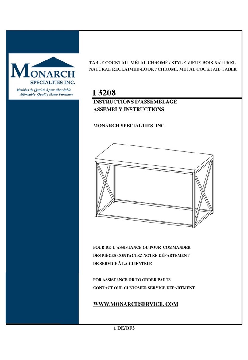 Monarch Specialties I 3208 User manual Monarch Specialties I 3208 User manual