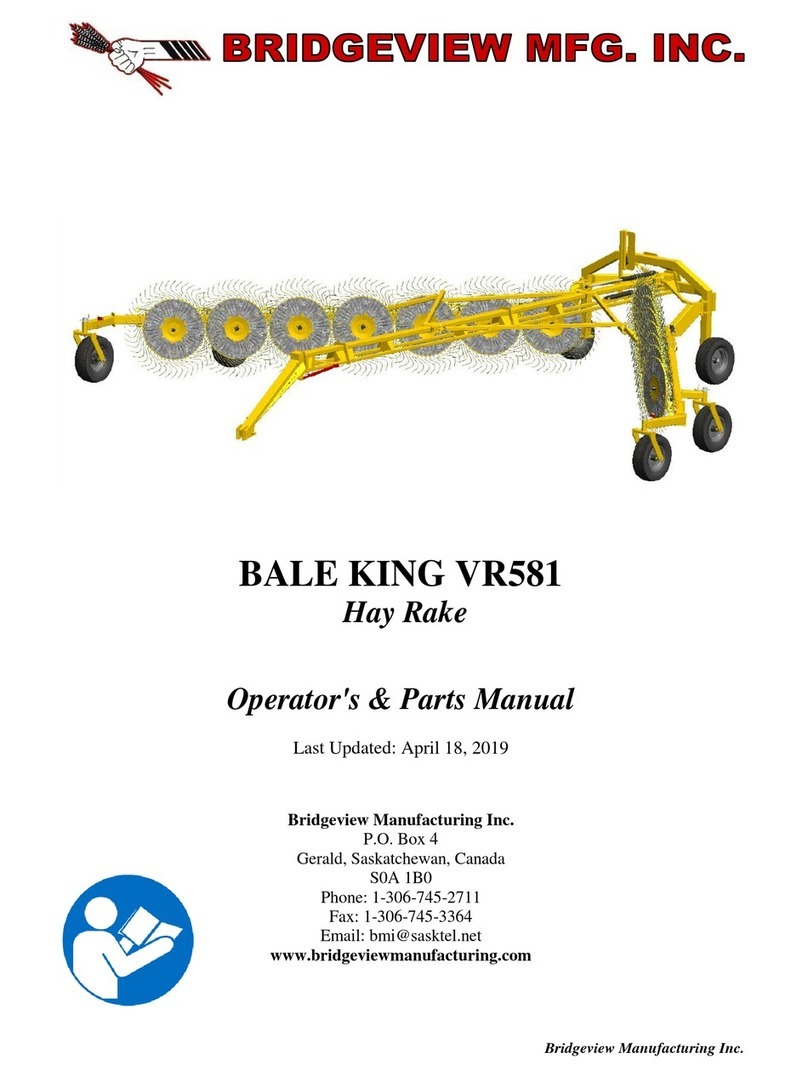 Bridgeview BALE KING VR581 Programming manual