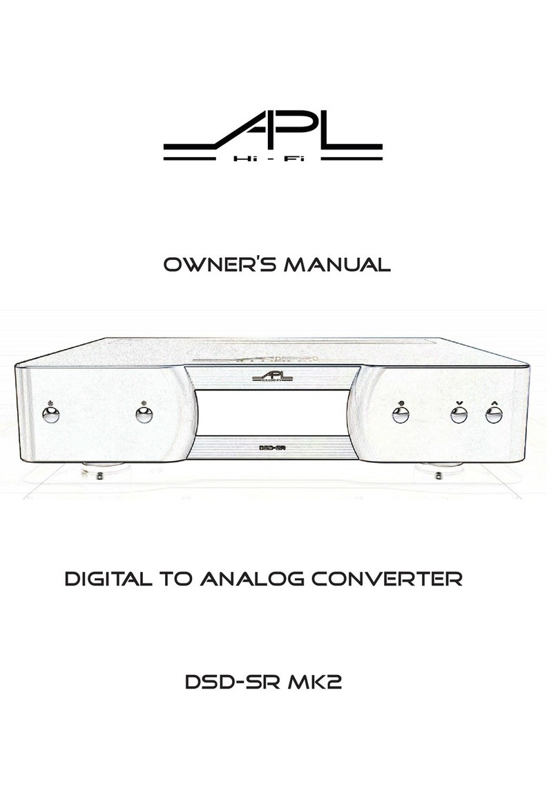 APL HI-FI DSD-SR MK2 User manual