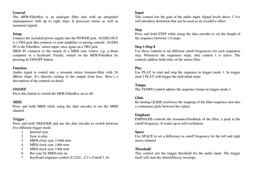 MFB FilterBox operating manual