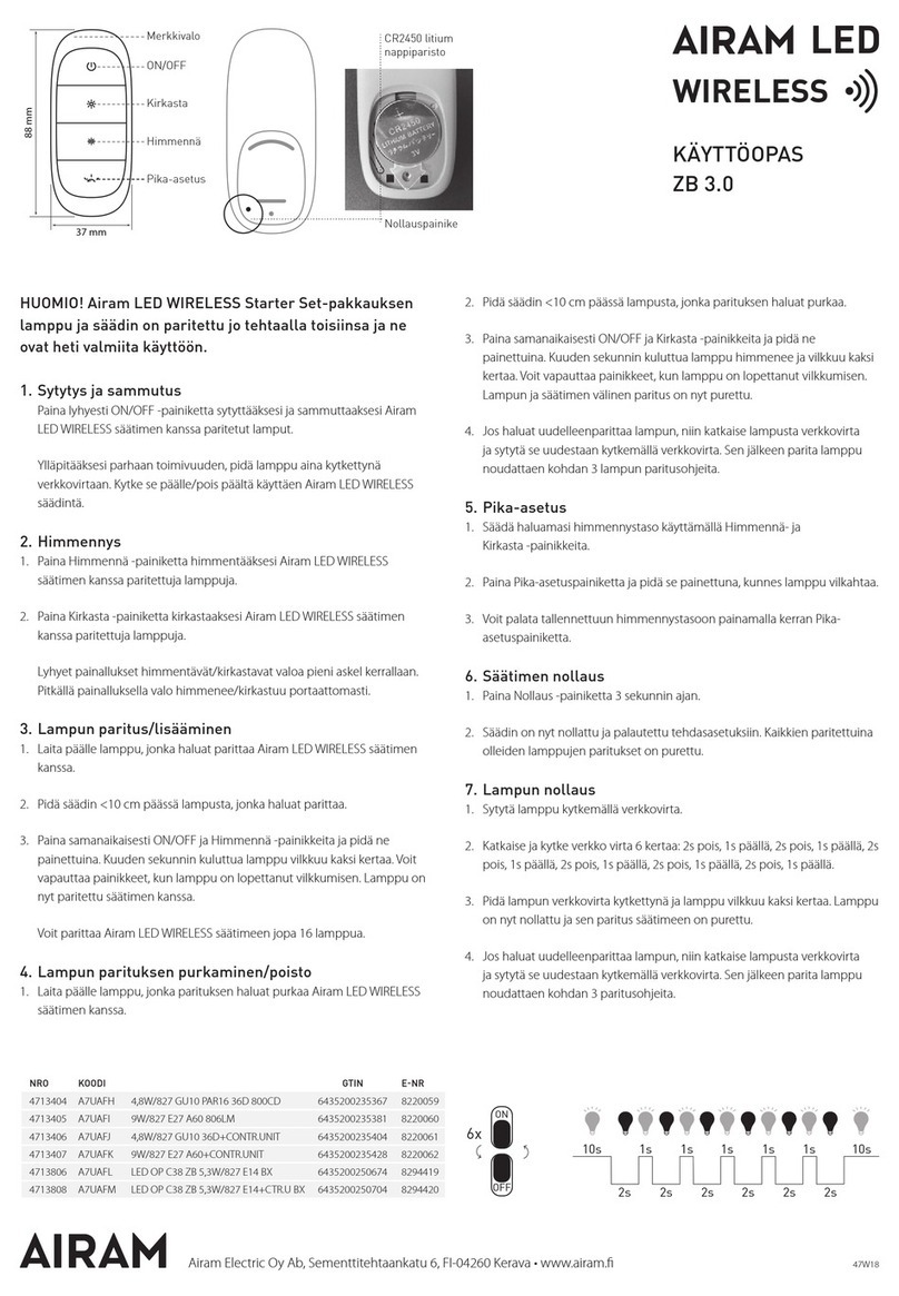 Airam LED WIRELESS user guide