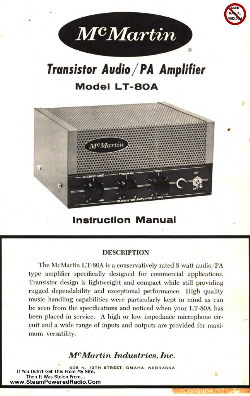 McMartin LT-80A User manual