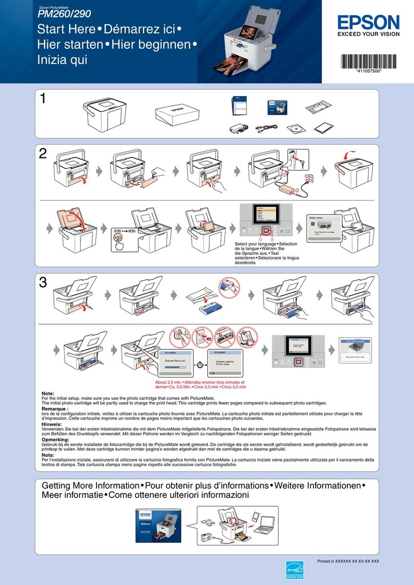 Epson PictureMate Dash PM 260 Instruction Manual