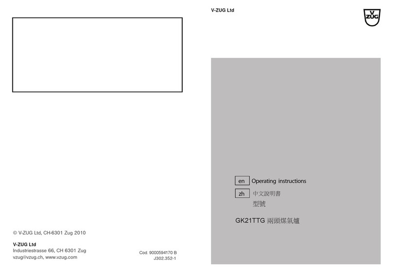 V-ZUG GK21TTG User manual